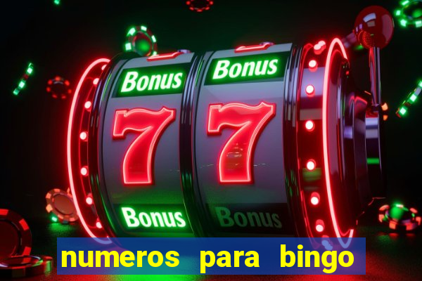 numeros para bingo de 1 a 90